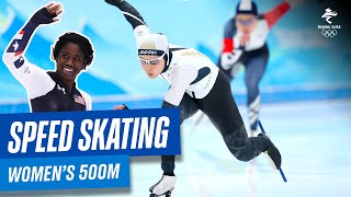 Speed Skating  Womens 500m  Full Replay  Beijing2022 [upl. by Jeramey]