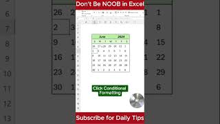 Calendar In Excel excel [upl. by Frants]