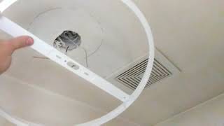 DIY Easy Install 15 in White LED EdgeLit Flat Round Panel Flushmount Commercial Electric [upl. by Borer]