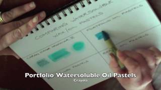 Art Supplies  Comparing Water Soluble WaxOil Pastels [upl. by Tnomed]