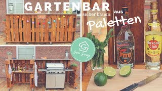 Bar aus Paletten selber bauen  Palettenbar  Europaletten Möbel Anleitung  Palettenmöbel DIY [upl. by Orabel]