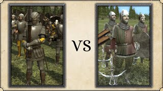 Medieval 2 Total War  Hand Gunners VS Pavise Crossbow Militia [upl. by Eugenle317]