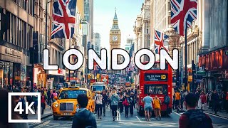 Epic 5 Hour London Walking Tour in Stunning 4K 50fps HDR [upl. by Ayekim783]