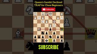 Queens Gambit Declined TRAP shorts chess chesstactics [upl. by Maretz]