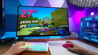 Eu estava errado sobre esse monitor  O 240hz WQHD IPS mais barato do mercado brasileiro [upl. by Krm455]