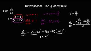 Differentiation  The Quotient Rule [upl. by Inavoy]