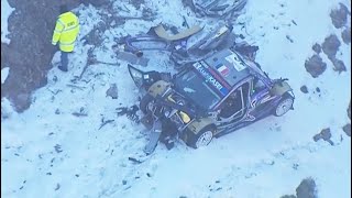 Adrien Fourmaux Accident in WRC MonteCarlo 2022  Ford Puma Rally 1 accident crash wrc rally [upl. by Attekahs699]