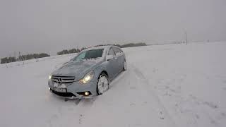 Mercedes R320 CDI W251 snow fun oranie pola [upl. by Aldora]