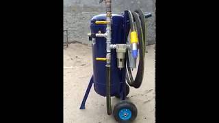 Piaskarka DIY 80L  Homemade sandblaster  dysza venturiego [upl. by Odiug]