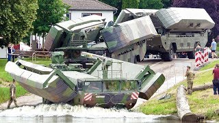 M3 Amphibious Rig driving into River  Ferry Operation [upl. by Disraeli464]