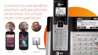 ATampT TL96273 2 Handset Connect to Cell™ answering system with dual caller IDcall waiting [upl. by Kurys]