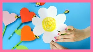 Heart Flower Craft  lovely Mothers Day craft for kids [upl. by Aeslahc]