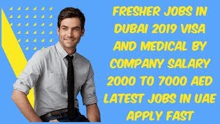 Fresher Jobs In Dubai 2019 Latest Vacancies Apply Now  free visa  urdu hindi  UAE new jobs 2019 [upl. by Ezarra]