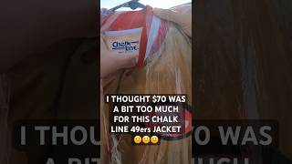 WAS 70 TOO MUCH FOR THIS vintage chalkline satin jacket 49ers fleamarket ebay etsy depop [upl. by Ahsitul]