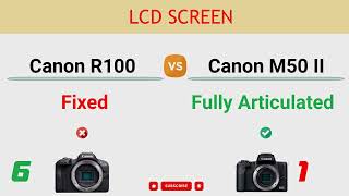 Canon R100 vs Canon M50 II Comparison 6 Reasons to buy R100 and 6 Reasons to buy M50 Mark II [upl. by Bentley]