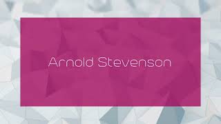 Arnold Stevenson  appearance [upl. by Connelly772]