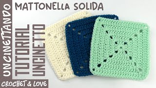 Come fare una Mattonella Piena  Tutorial Uncinetto [upl. by Peh255]