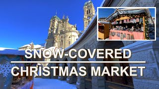 Einsiedeln  Monastery  Christmas market  Snow  Switzerland 4K [upl. by Lechar]