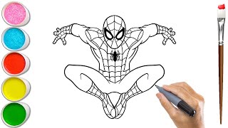 How to Draw Spiderman  Step by Step  Mady Arts [upl. by Ruthven761]