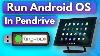 Bliss OS Android Based OS from Pen Drive  How to install android os on USB DrivePendrive in Hindi [upl. by Youngman430]