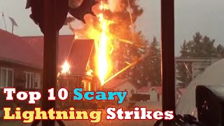 Scary Lightning Strikes CRAZIEST LIGHTNING STRIKES TOP 10 BEST LIGHTNING STRIKES Compilation [upl. by Riplex]