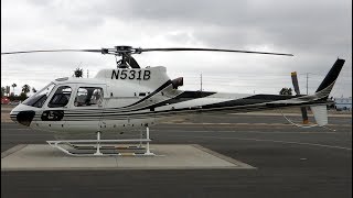 AS350 StartUp amp Takeoff  Helicopter N531B American Eurocpter Airbus H125 [upl. by Eellah]