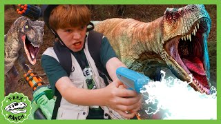 Help the Park Rangers Fix the Dinosaur Fence  TRex Ranch Dinosaur Videos [upl. by Enibas80]