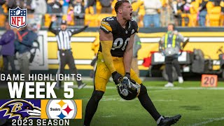 Baltimore Ravens vs Pittsburgh Steelers Game Highlights  NFL 2023 Week 5 [upl. by Landan]