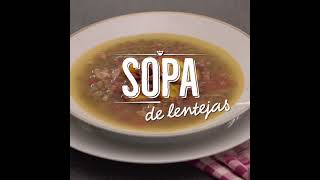 Sopa de lentejas con tocino y plátano macho  Cocina Vital [upl. by Kendra]