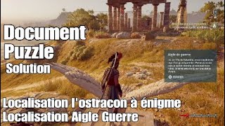 Assassins Creed Odyssey  Document  Aigle de Guerre  Localisation amp Solution [upl. by Vary]