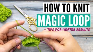 How to knit magic loop  tutorial for beginners  tips and tricks for neater results [upl. by Ainatnas]