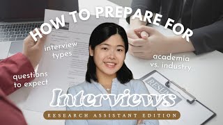 How to Prepare for a Research Assistant Interview  Biomedical Research Assistant Job Applications [upl. by Philippine]