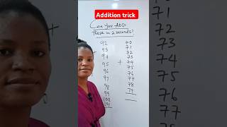 Addition trick Add all in 2 seconds mathshorts maths mathstricks [upl. by Annice]