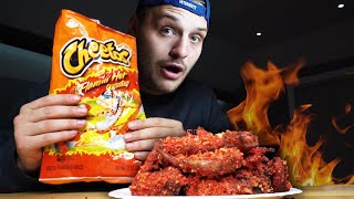 Making The Crispiest Cheeto Chicken Wings Ever oi pure madness😂 [upl. by Dorice]