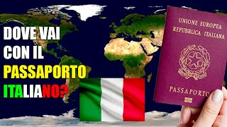 PASSAPORTO ITALIANO Dove puoi viaggiare [upl. by Hiroko15]