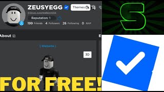 HOW TO GET FREE VERIFIED BADGE IN ROBLOX [upl. by Gerhan]