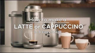 How to make a Latte or Cappuccino in 3 Easy Steps [upl. by Elrem]