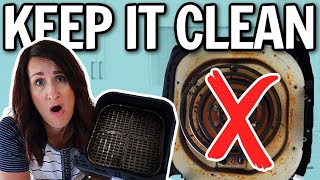 How to CLEAN Air Fryer amp KEEP IT CLEAN Stinky New Watch THIS [upl. by Anerev352]