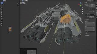 Modeling a SEAF Light Cruiser Timelapse  Helldivers 2 [upl. by Imelida]