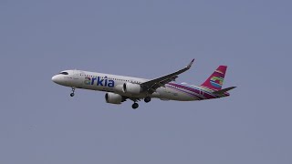 Airbus A321251NX Arkia Israeli Airlines landing on EPRZ RzeszówJasionka [upl. by Nnairb]