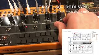 CRAVE SQ1 MIDI SYNC 8 step dynamic [upl. by Yettie]