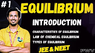 Equilibrium  Class 11  Chemistry  Typescharacteristics amp Law of Equilibrium  JEE amp NEET By PWV [upl. by Herates]