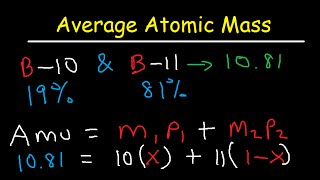 Average Atomic Mass Practice Problems [upl. by Yhtomit76]