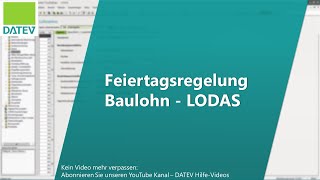 Feiertagsregelung Baulohn LODAS [upl. by Sansone]