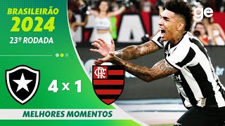 BOTAFOGO 4 X 1 FLAMENGO  MELHORES MOMENTOS  23ª RODADA BRASILEIRÃO 2024  geglobo [upl. by Therese475]