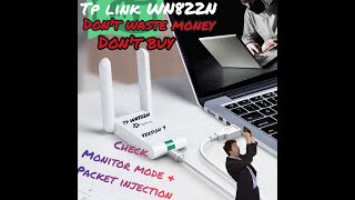 TPLINK TLWN822N wifi adaptor check in monitor mode and packet injectionThis adaptor version 4 [upl. by Carisa]