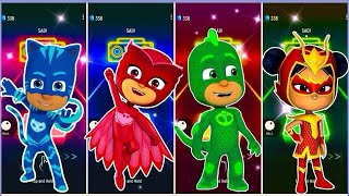 Catboy 🆚 Owlette 🆚 Gekko 🆚 Romeo  PJ Masks  Tiles Hop EDM Rush [upl. by Creamer939]