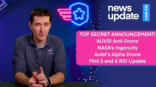 Drone News Top Secret Announcement AUVSI Drone Ban Ingenuity Alpha Drone amp RID Update [upl. by Chainey]