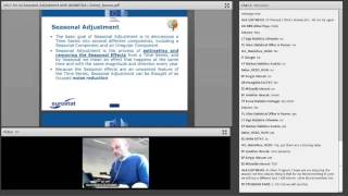 2017 04 26 EMOS webinar Seasonal Adjustment with JDEMETRA Intro 9 0 [upl. by Loss]