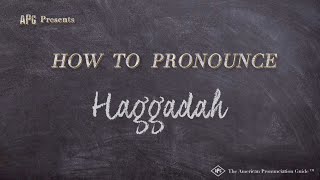 How to Pronounce Haggadah Real Life Examples [upl. by Hibbert]